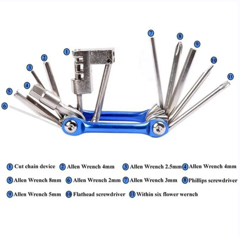 Multifunction Bicycle Tool Maintenance Steel Bike Repair Tool mountain bike repair tool with chain cutter repair kit