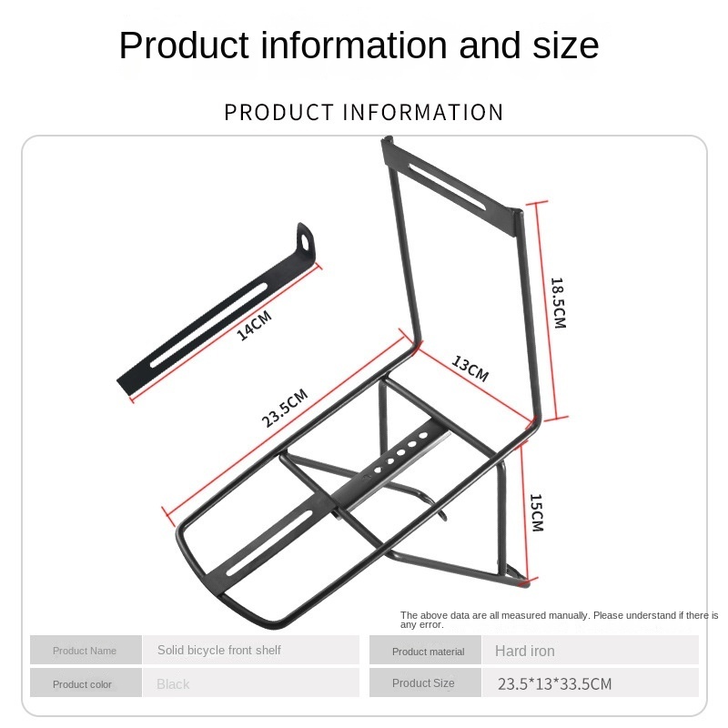 RTS Aluminium Alloy Mountain Bike Front Rack Bike Cargo Carrier Bicycle Luggage Bag Front Rack