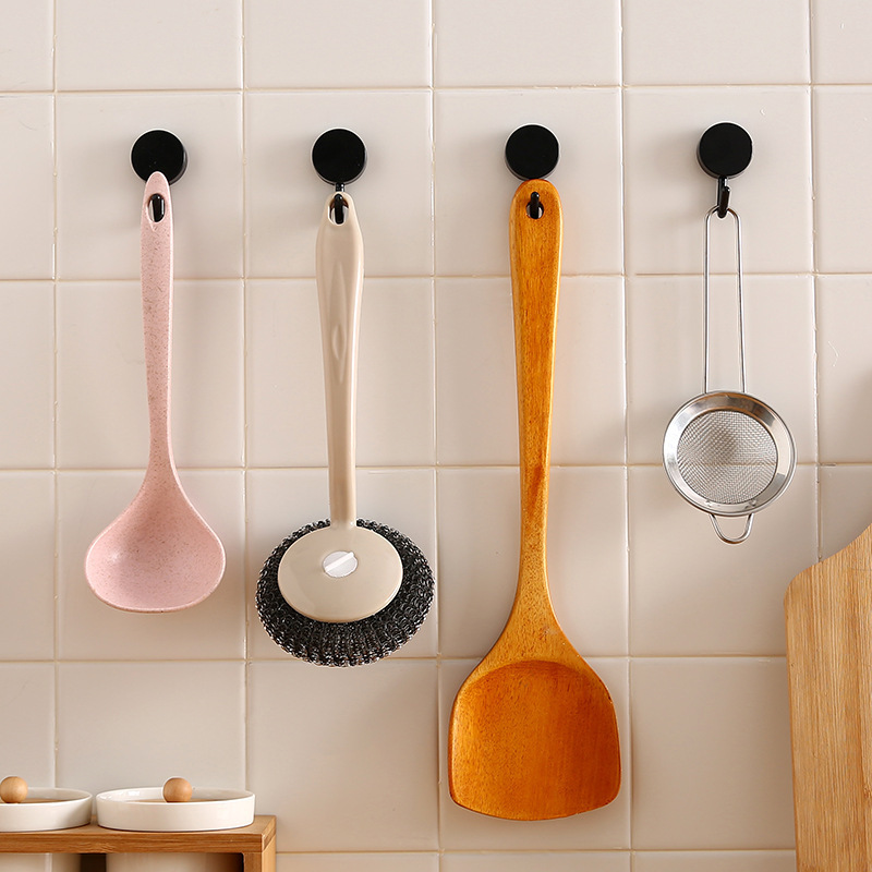 Creative bathroom no-punch hook Stick Clothes Decorative For Cast Iron Stainless Steel Wood Alloy Wall Hooks