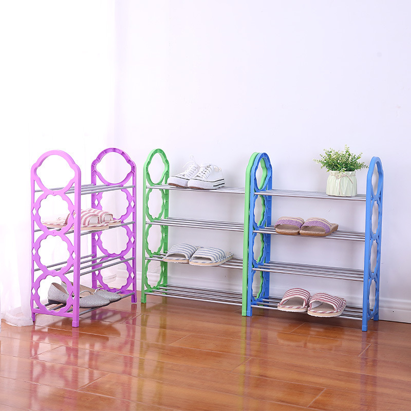 2023Hot Product 4 Layers Multipurpose Multi-layer simple home shoe cabinet space-saving dormitory bedroom door rack