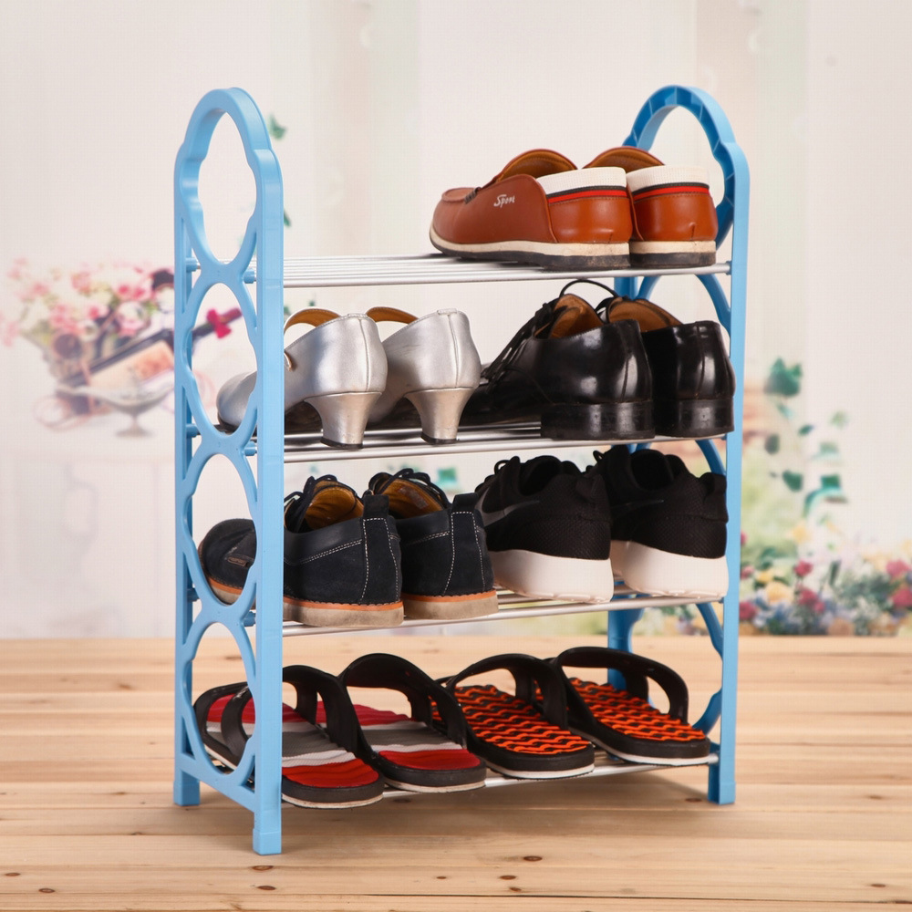 2023Hot Product 4 Layers Multipurpose Multi-layer simple home shoe cabinet space-saving dormitory bedroom door rack