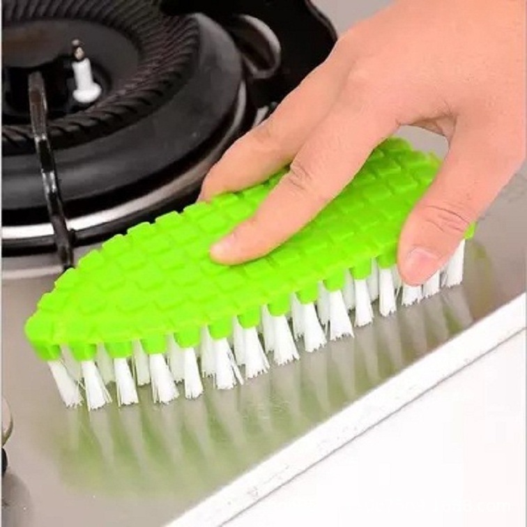 2023 Hot Sale New creative household products curved soft brush plastic cleaning brush Faucet bathtu Brushes