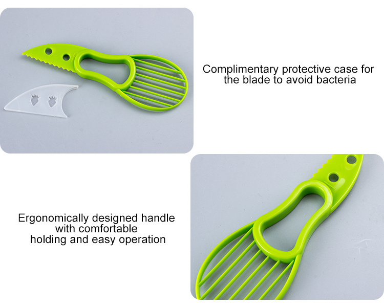 Multifunction Convenience Kitchen Cutting Tools Avocado Cutter 3-In-1 Avocado Slicer Shea Corer