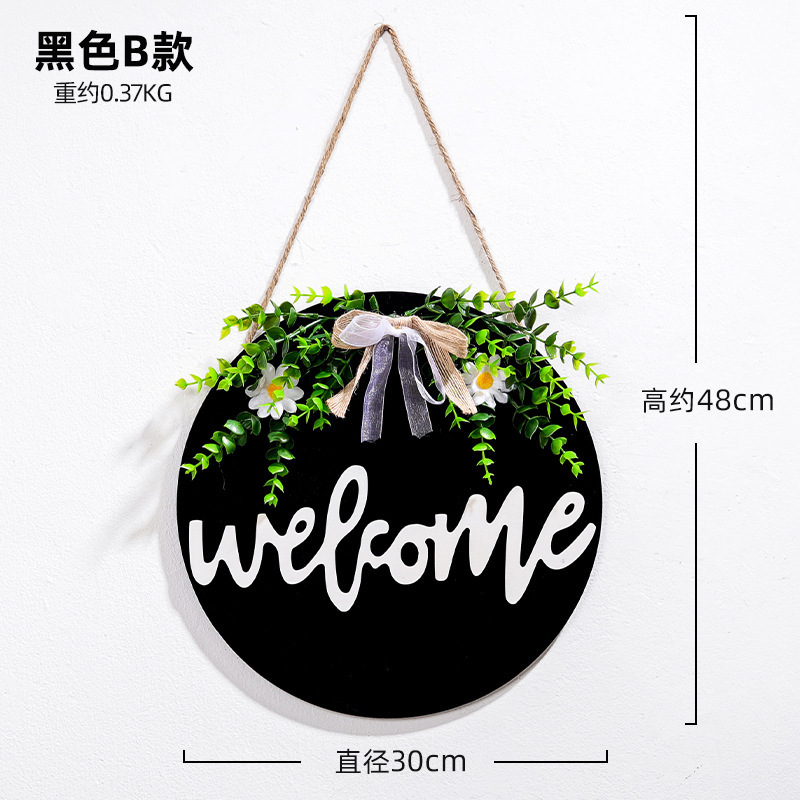 New farmhouse decor wooden hanging sign flower garden welcome sign wall decoration homestay bar accessories