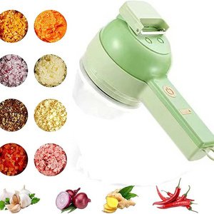 New Fruit And Vegetable Chopper Portable Electric Vegetable Cutter Kichen Accessories 4 In 1 Electric Vegetable Chopper