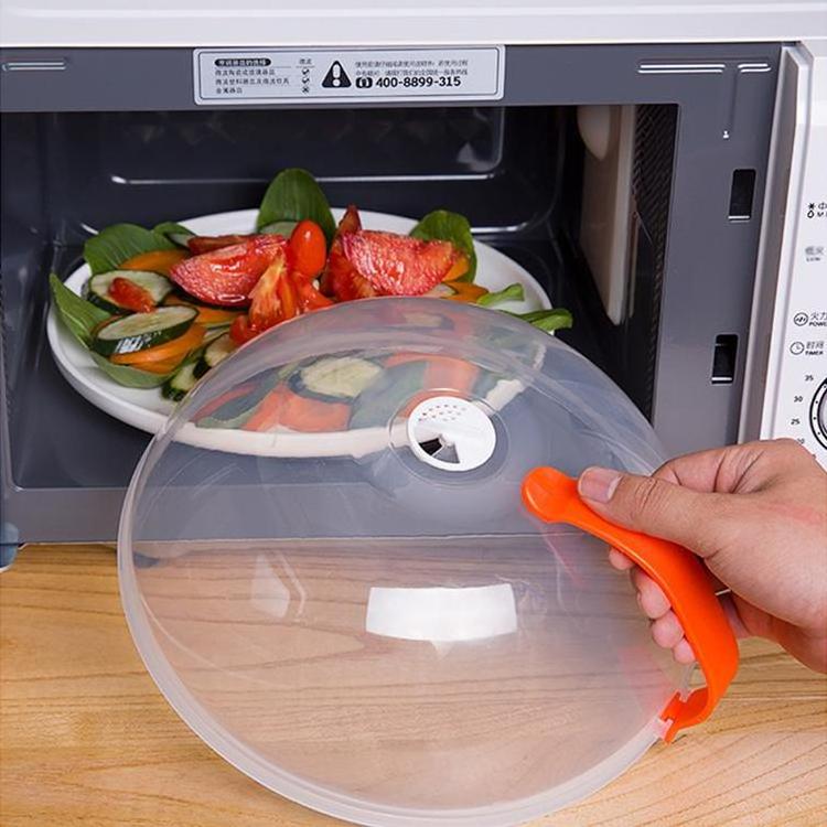 Temperature Resistance Food Plate Cover  Microwave Splatter Cooker Lid with  Vent Microwave Food Cover