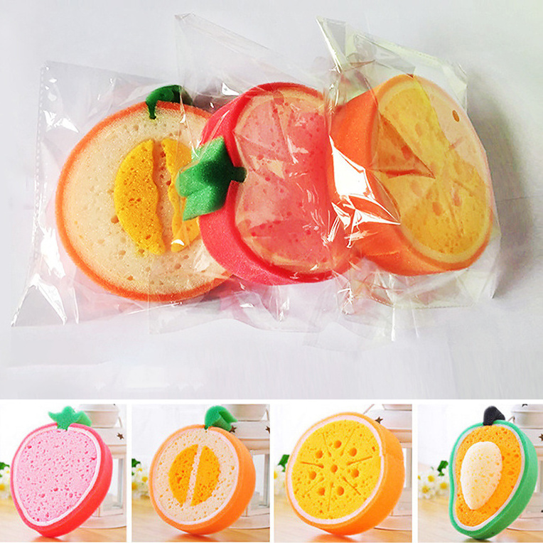 Multifunctional Wipe Bath Sponges For Cleaning Dishes Sponges for Washing Dishes Cute Fruit Shaped Kitchen Sponges