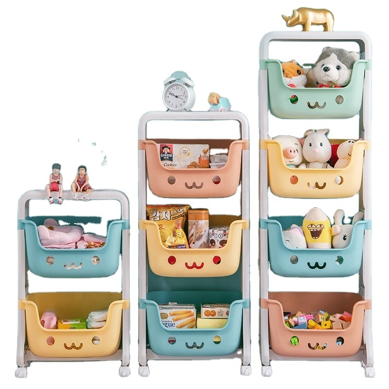 2023 Hot selling  Children toys storage rack snacks lego books household organizers bedroom living room storage shelf rack