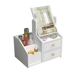 2024 Multifunction Luxury Cosmetic Mirror Drawer Jewelry Box Skin Care Products Lipstick Shelf Desktop Mask Cosmetic  Box