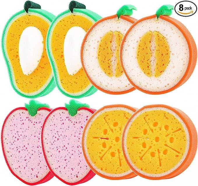 Multifunctional Wipe Bath Sponges For Cleaning Dishes Sponges for Washing Dishes Cute Fruit Shaped Kitchen Sponges