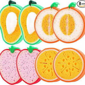 Multifunctional Wipe Bath Sponges For Cleaning Dishes Sponges for Washing Dishes Cute Fruit Shaped Kitchen Sponges