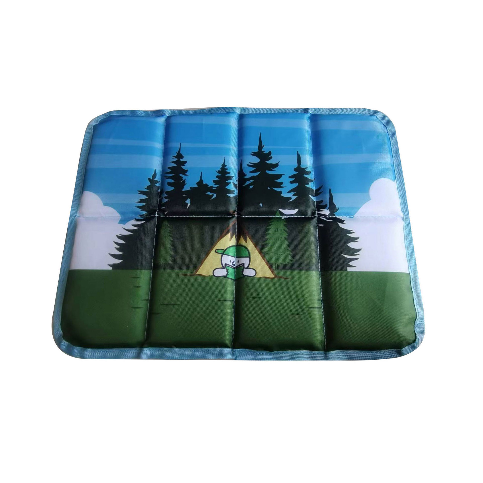 Factory customized 600D Oxford cloth waterproof  moisturproof stadium concert gift summer single person folding seat cushion