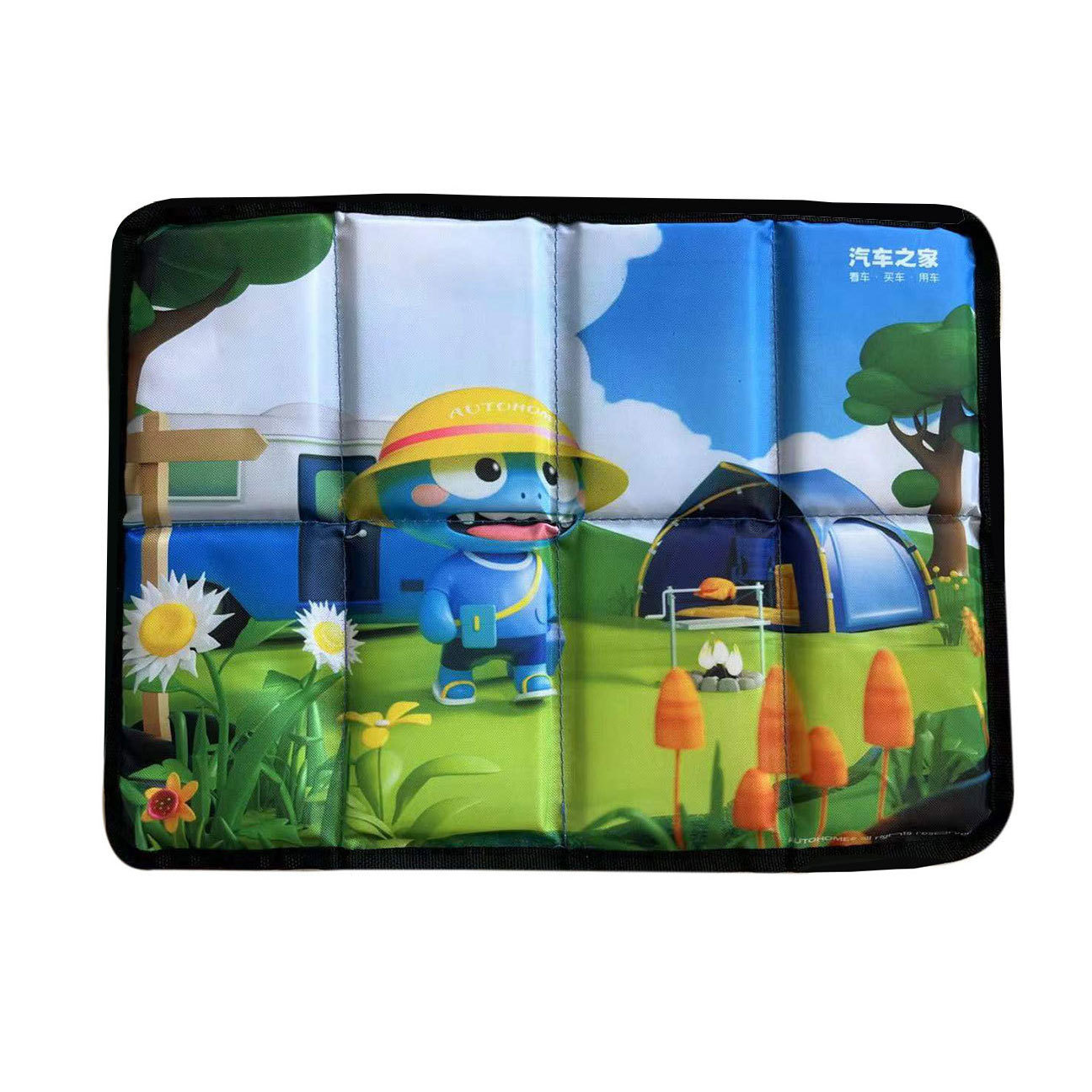 Factory customized 600D Oxford cloth waterproof  moisturproof stadium concert gift summer single person folding seat cushion