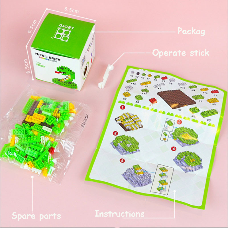 Wholesale Supplier Kids Educational Diy Plastic Jigsaw Toys Animal Little Brick Small Building Block Set