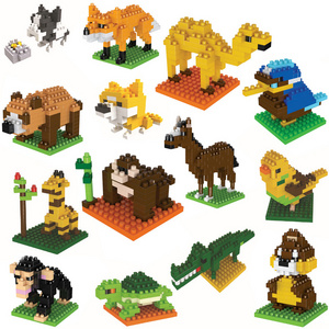 Wholesale Supplier Kids Educational Diy Plastic Jigsaw Toys Animal Little Brick Small Building Block Set