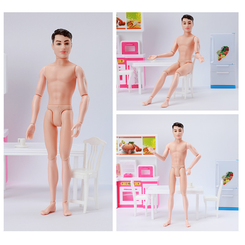 Customized 30cm Boy Dolls Multi Joint Movable Doll Body Naked Baby Doll Accessories Children's Toys Diy