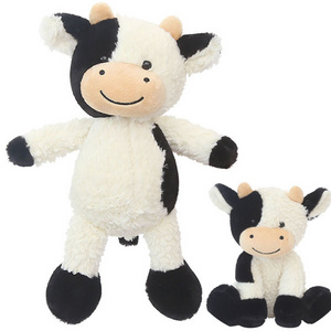 Hot Sale 30 cm Cute Milch Cow Plush Toys Dairy Cattle Black White Ox Stuffed Plushie Dolls Juguete de peluche de vaca