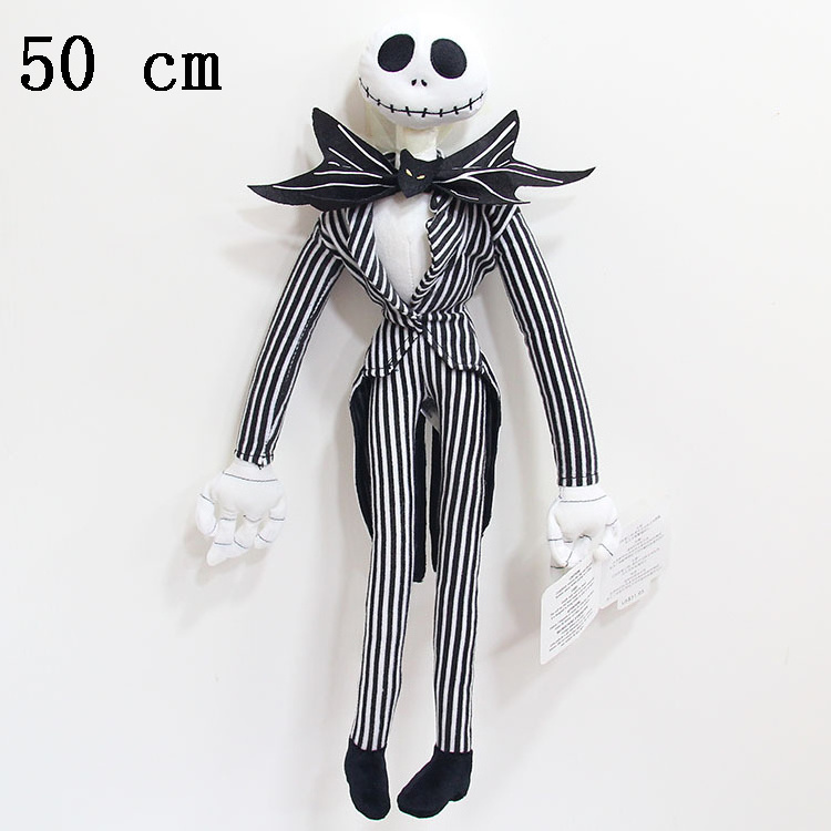 The Nightmare before Christmas Anime Jack Demon Skull Plush Doll Toy Halloween Skeleton Stuffed Plushie Slippers