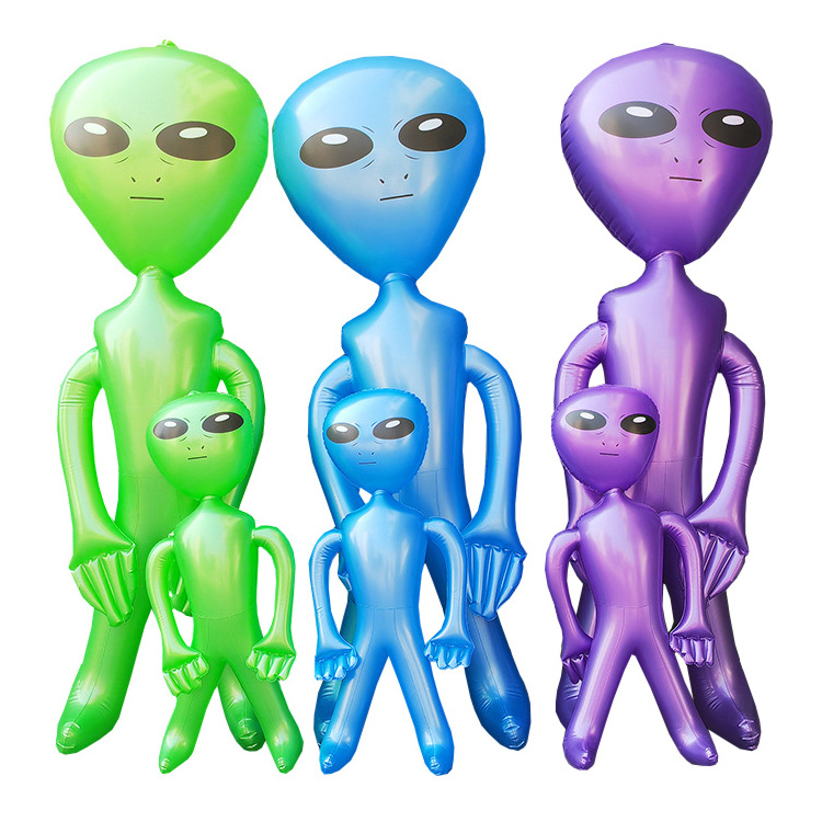 Hot Sale 170 cm Inflatable Alien Toys for Children Boys Party Decorations Inflated Large Doll Kids Funny Inflate Alien Balloons