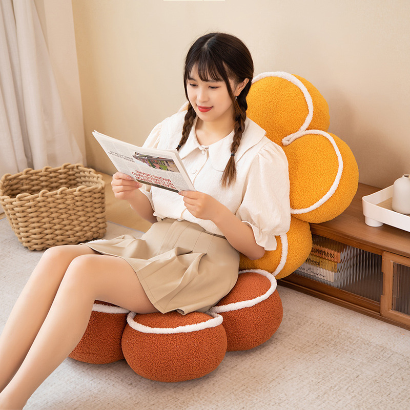 Cute Flower Seat Cushion Chair Backrest Cushion Sunflower Pillow Irl Side Sleeping Pillow Bedroom Sofa Decoration Almohada