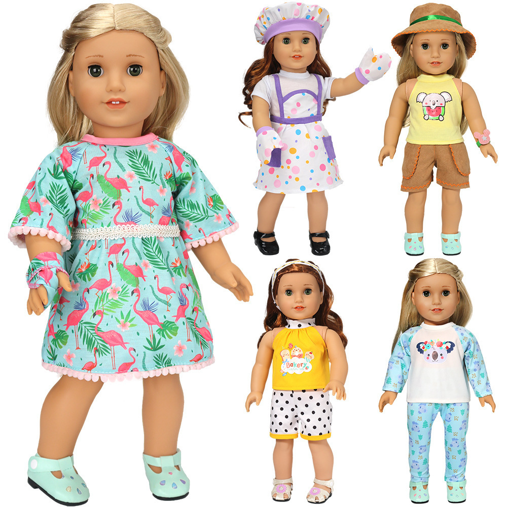 New Arrival American Baby Doll Girls Dress Up Doll Cloth Set Skirt Toys Clothes For 18 Inch Dolls