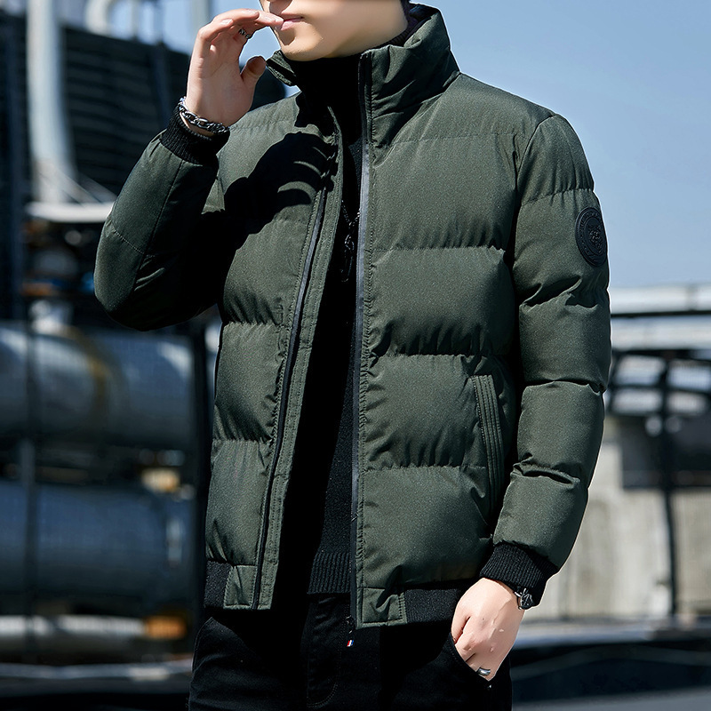 2023 New Cheap Winter Warm Cotton Jackets Customize Logo Thick Waterproof Zip Puffer Jacket Men Down Coat