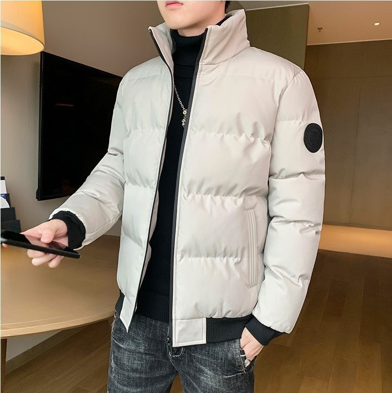 2023 New Cheap Winter Warm Cotton Jackets Customize Logo Thick Waterproof Zip Puffer Jacket Men Down Coat