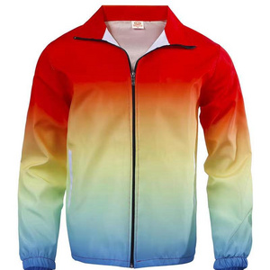 Custom Clothing Fashion Gradient Top Mens Gradient Full Zip Sports Running Mens Sports Jacket Unisex Clothing