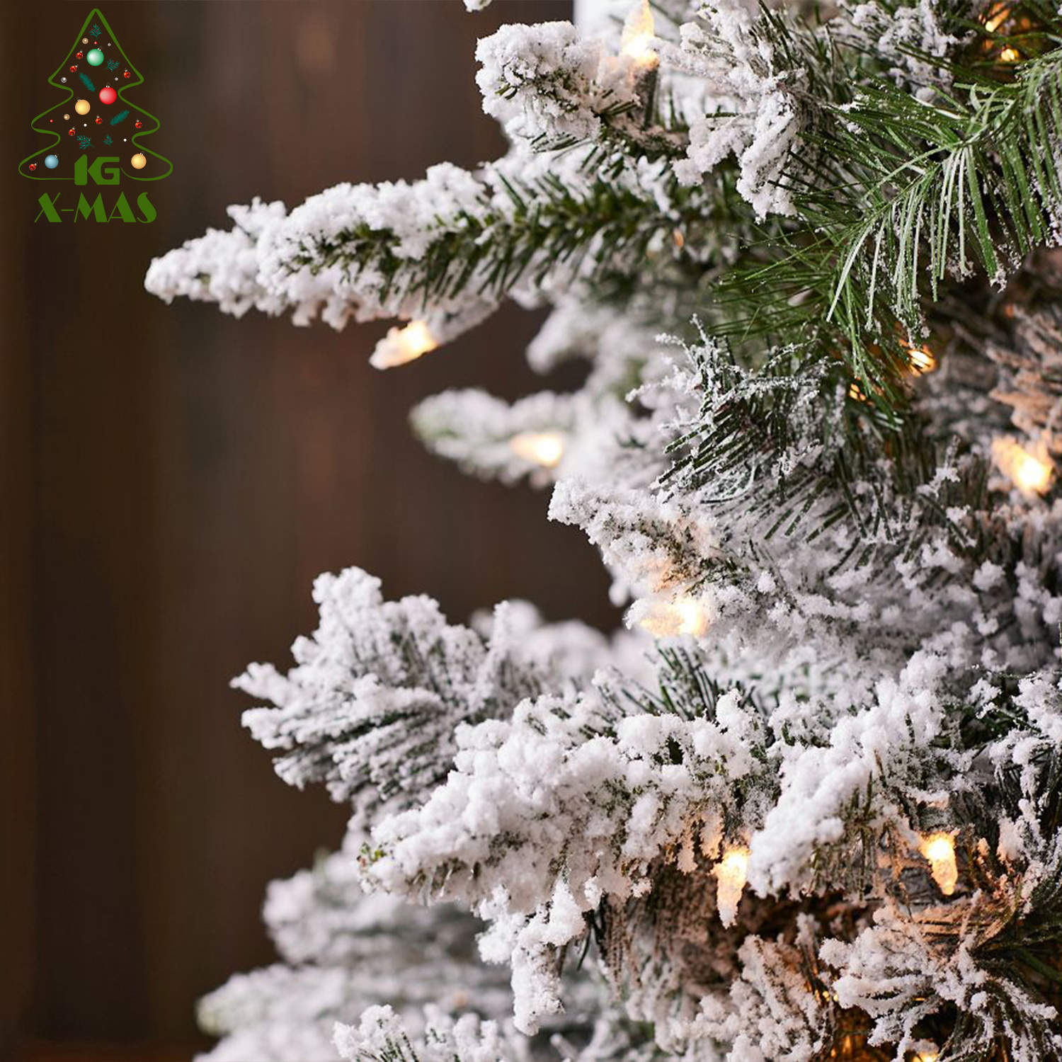 KG Xmas arbol de navidad Holiday Home Decoration Wholesale 7ft Flocked Xmas Tree Prelit Slim Artificial Christmas Tree With Snow