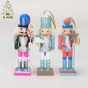 KG Xmas Wholesale Natal Cascanueces 4.7inch Blue Pink Marine Series Wooden Soldier Nutcracker Christmas Decoration Nutcracker