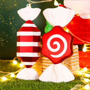 KG Xmas Decorations Ready To Ship Noel Navidad Natale Large Red And White Christmas Candy Ornament Luxury Christmas Ornaments