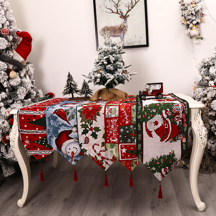 Kanggang Christmas Home Decorations Creative European American Style Christmas Table Decorations Living Room Christmas Table Run