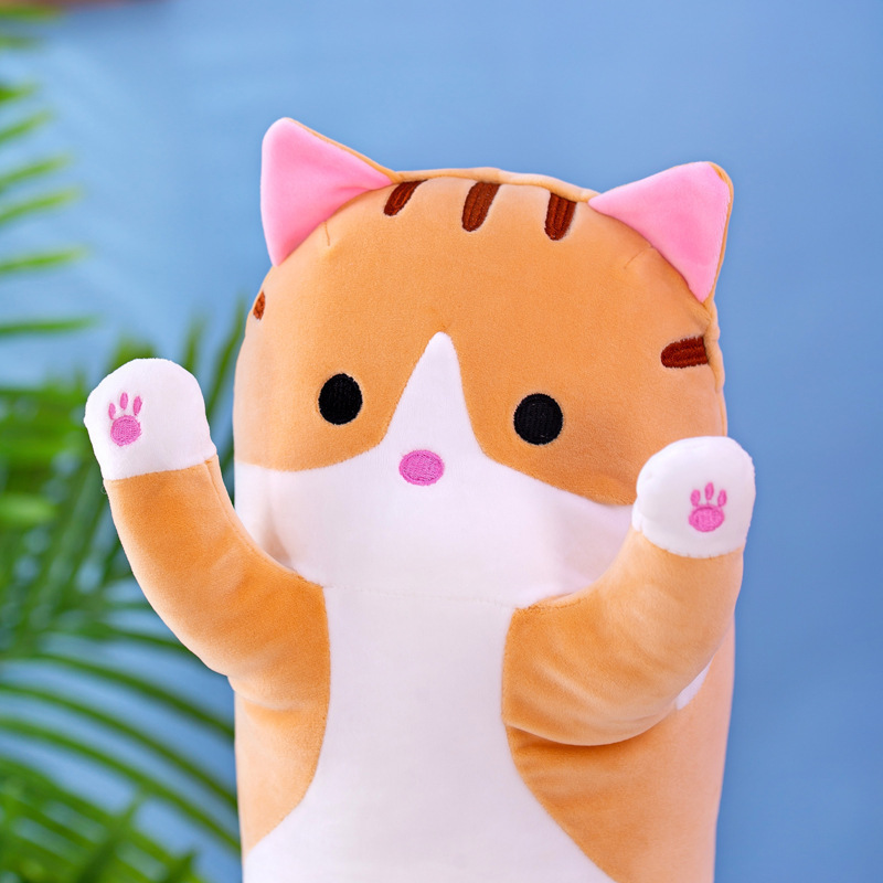 Wholesale Custom Long Cat Plush Toys Doll Simulation Cat Pillow Stuffed Animals Plush Toy