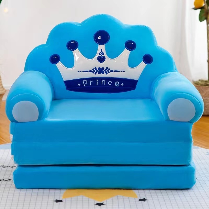 Kid's Sofa Set Furniture Bed Room Sofa Plush Cartoon Toy Children Double Folding Sofa