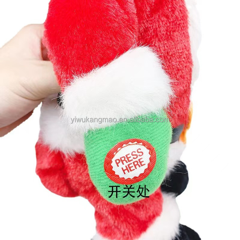 Hot selling musical dancing santa claus musical dancing santa claus stuffed shaking up and down the hips christmas santa claus