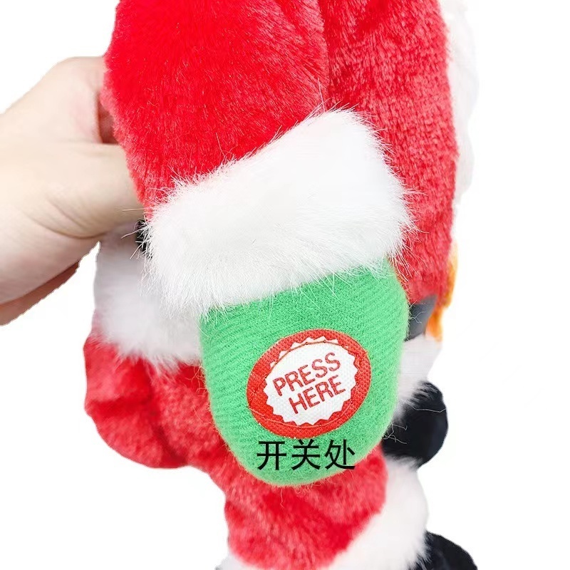 Hot selling musical dancing santa claus musical dancing santa claus stuffed shaking up and down the hips christmas santa claus