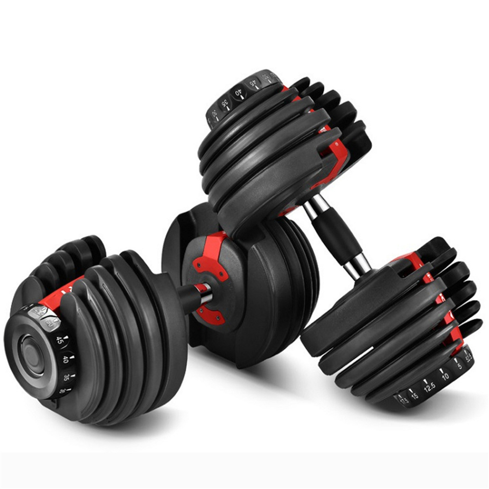 Weight Training Equipment Quick Lock Free Weights 2023 Adjustable Dumbbell Pair Verstelbare Dumbbells in Pair or Single