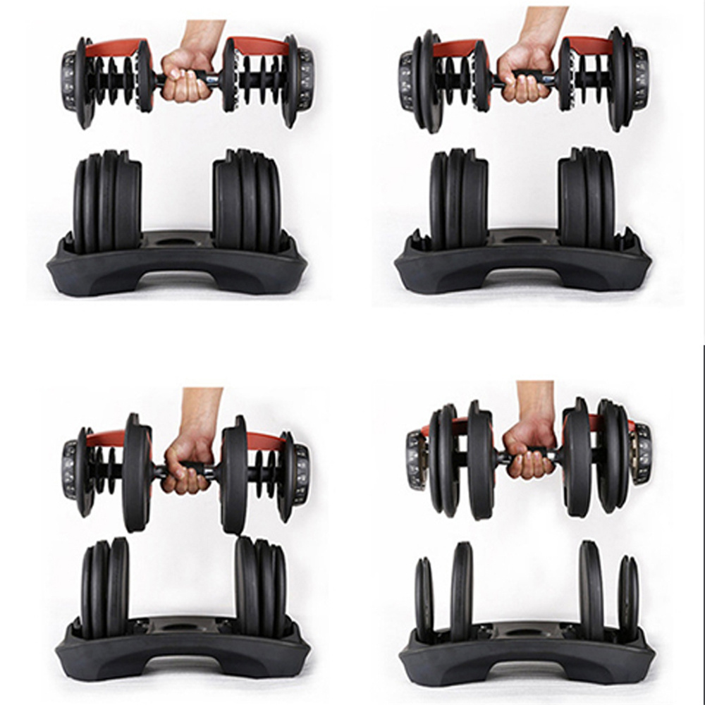 Weight Training Equipment Quick Lock Free Weights 2023 Adjustable Dumbbell Pair Verstelbare Dumbbells in Pair or Single