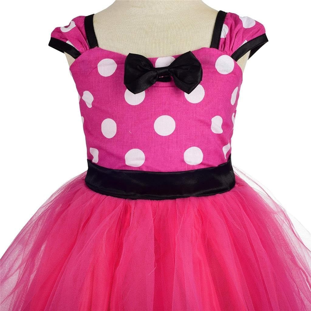 Dressy Daisy Toddler Girl Polka Dots Fancy Dress Up Kids Costume Birthday Party Tulle Dresses with Headband