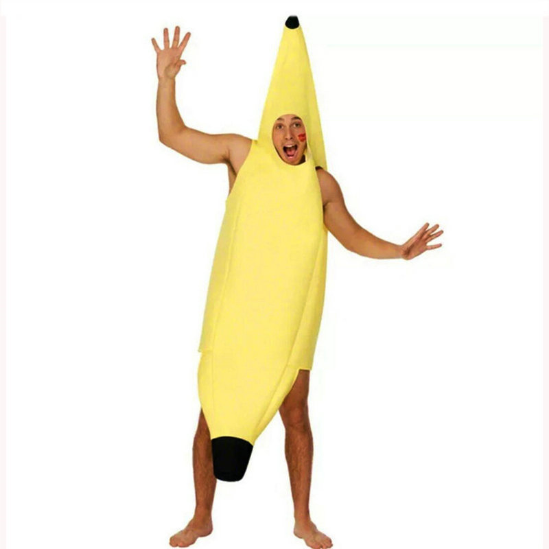 Adult Banana Suit Unisex Novelty Fancy Dress Costume for Men and Women for Fancy Dress Costume Cosplay Themed Party