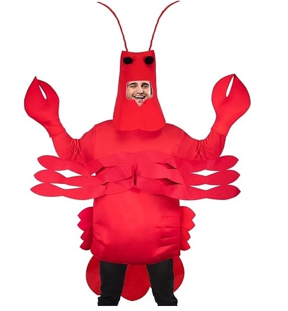 New Halloween Costume Carnival Halloween Funny Costume For Men Adult Red Lobster Costume