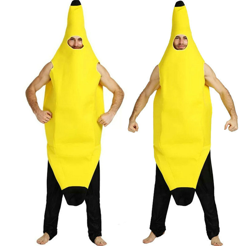 Adult Banana Suit Unisex Novelty Fancy Dress Costume for Men and Women for Fancy Dress Costume Cosplay Themed Party