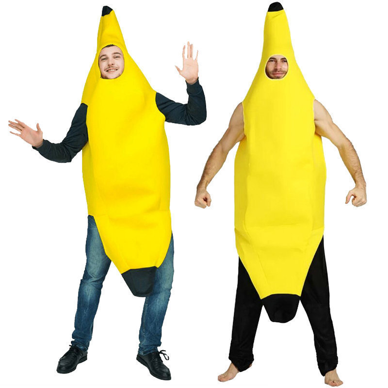 Adult Banana Suit Unisex Novelty Fancy Dress Costume for Men and Women for Fancy Dress Costume Cosplay Themed Party