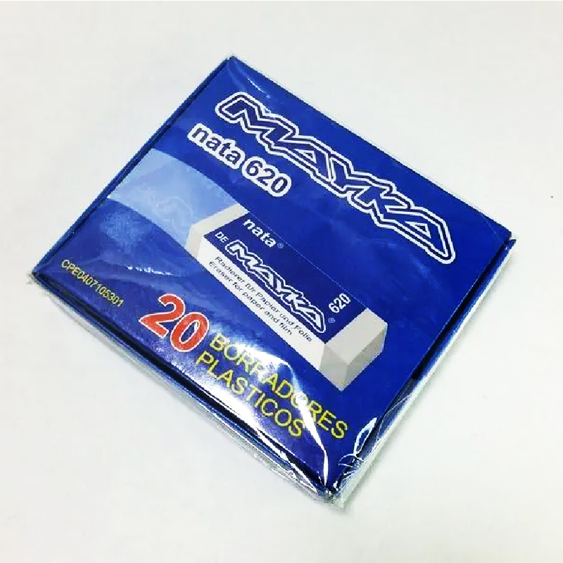 KEAS School Office Wide Use Pencil Eraser/rectangle White Eraser School Plastic PVC Stationery 2B Eraser Rubber for Students