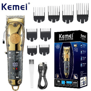 Salon Best Haircut Machine Cordless Hair Trimmer Clipper Km-1829 Metal Adjustable Cutter Head Hair Grooming Clipper For Man