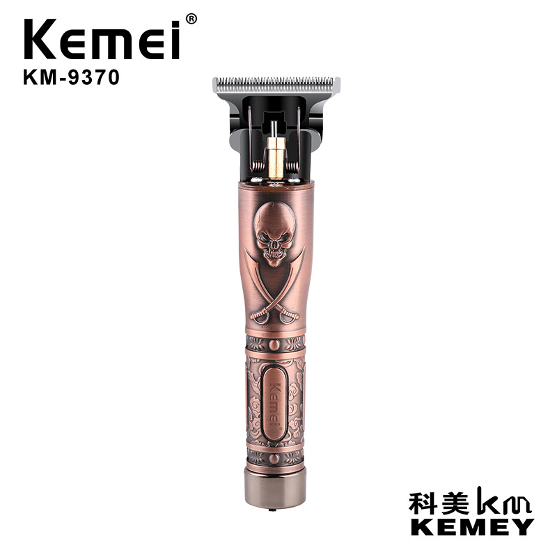 Kemei km-9370 Baldheaded Hair Clipper Trimmer Heavy Hitter Cordless USB Trimmer Hair Cutting Machine