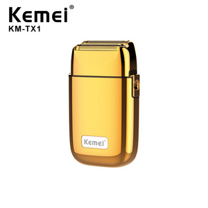 Factory Direct Full Metal Electric Shaver Kemei KM-TX1 Reciprocating Double Head Usb Charging Men'S Shaver