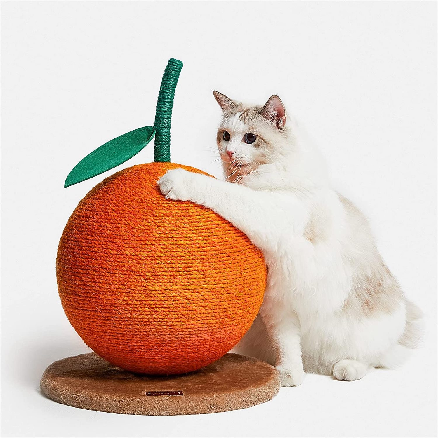 Orange Cat Scratching Post with Sisal Rope Cherry Cat Scratch Post for Cat Kitten