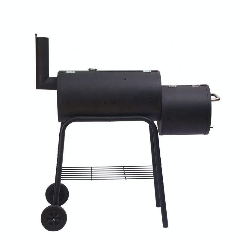 Kinghon Outdoor Camping Patio BBQ Grill Black 348 Square Inches Heavy Duty Backyard Meat Charcoal Grill Offset Smoker for Garden