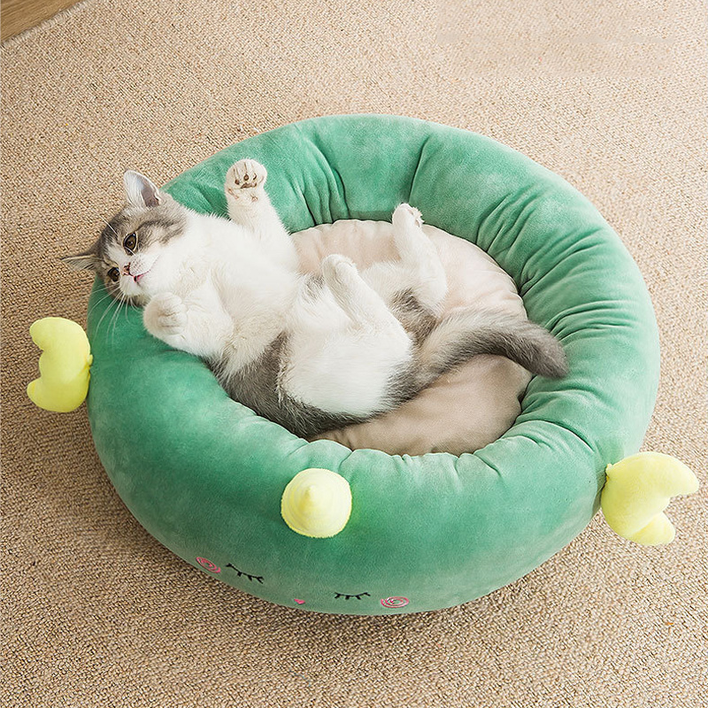 Whosale Pet Bed Corduroy Material Warm Dog Totoro Shape Dog Bed Round Fashionable Dog Cat Pet Bed